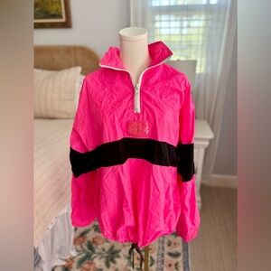 Vintage Pink Quarter-Zip Windbreaker